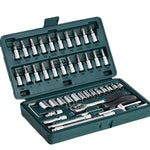 ambitionofcreativity in combination tool kit metal 1 4 socket set black 46pcs