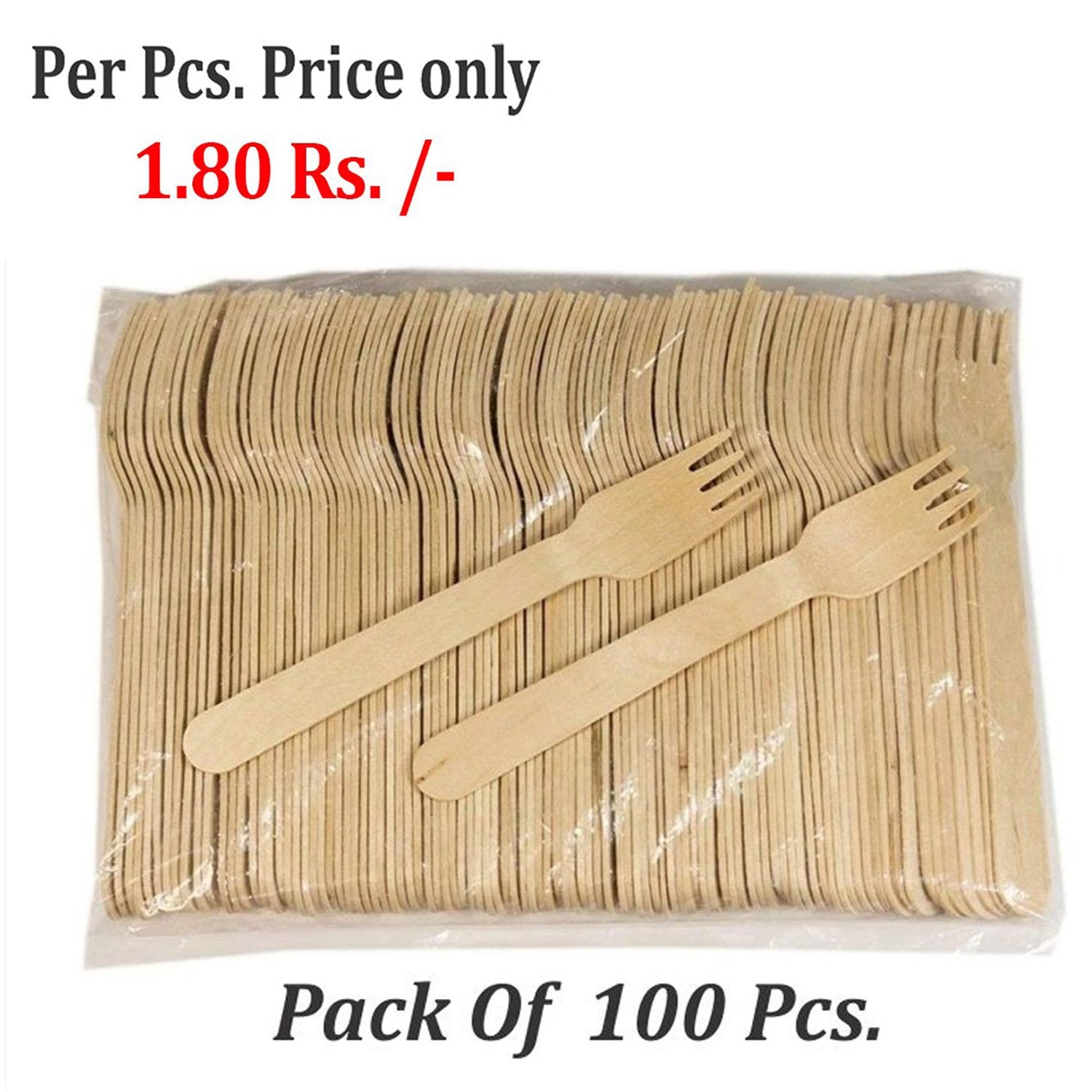 3224 disposable eco friendly wooden fork pack of 100