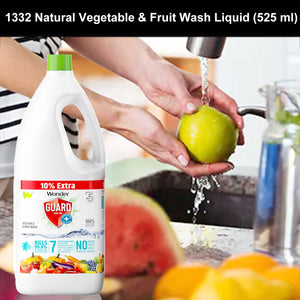 1332 natural vegetable fruit wash liquid 525 ml