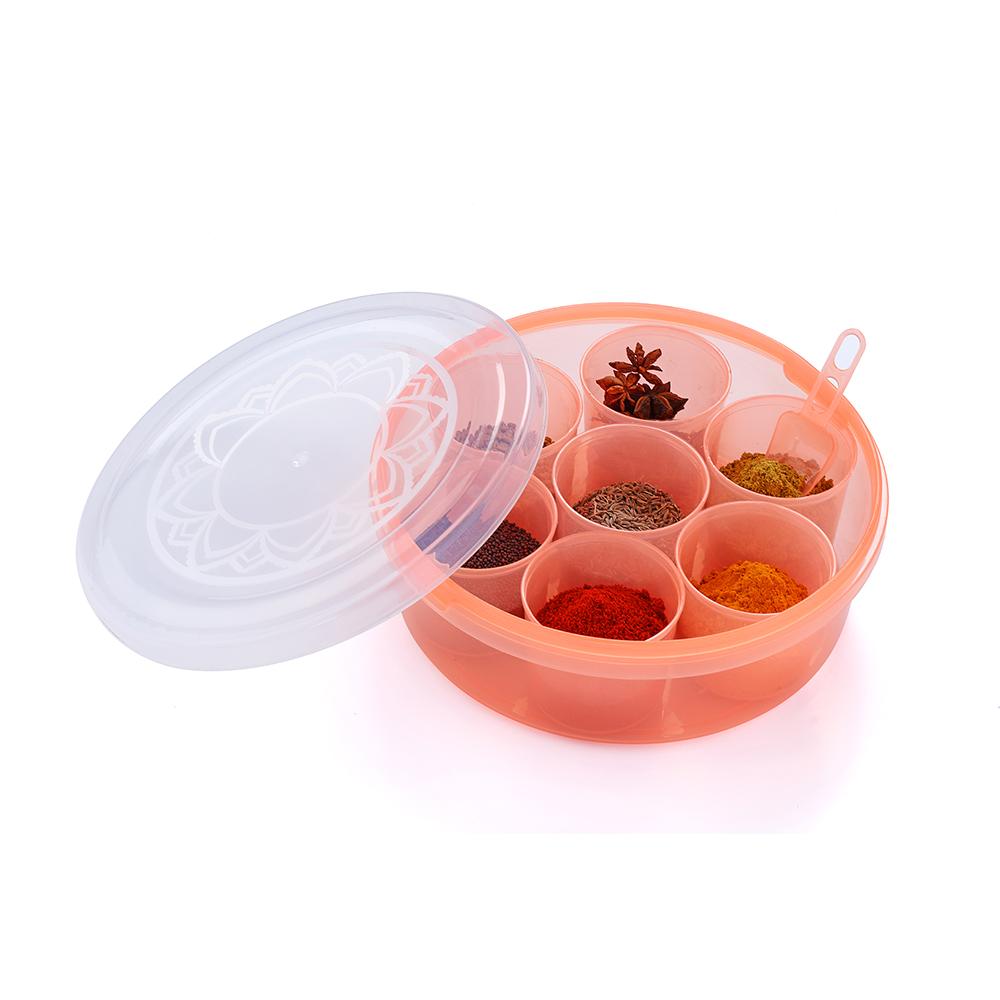 2026_maitri 7 pcs masala box plastic spice container multicolor