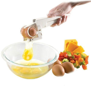 ambitionofcreativity in plastic handheld egg cracker with separator for raw eggs