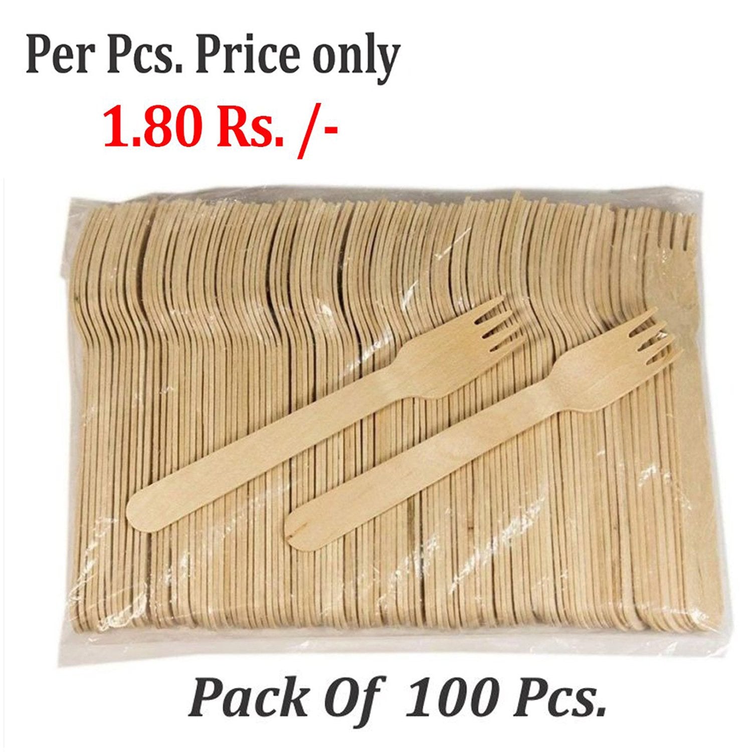 3224 disposable eco friendly wooden fork pack of 100