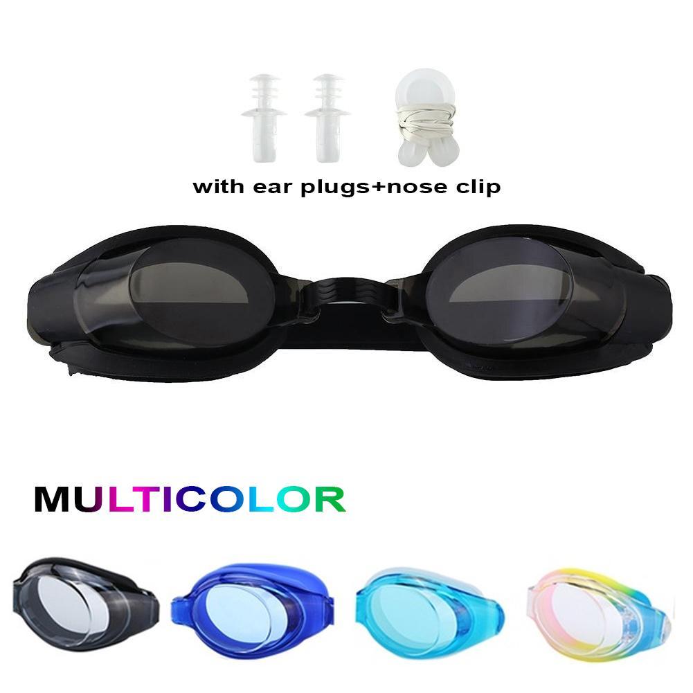 silicone material swimming cap goggles ear plug combo for man and women