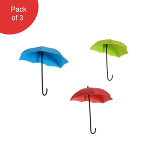 486_3pcs set cute umbrella wall mount key holder wall hook hanger organizer durable wall hooks bathroom kitchen umbrella wall hook