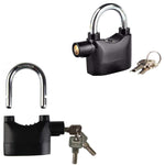 anti theft security pad lock with smart alarm burglar black waterproof siren alarm padlock electronic alarm lock for door bicycle motorbike black