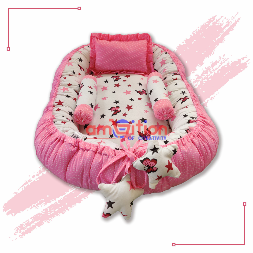 100% Cotton fabric sleeping Playing baby bed bedding for newborns to toddlers months to years)