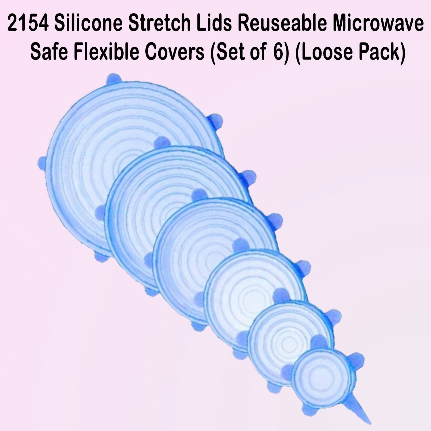 2154 premium silicone stretch lids reuseable microwave safe flexible covers set of 6