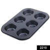 2210 non stick reusable cupcake baking slot tray for 6 muffin cup