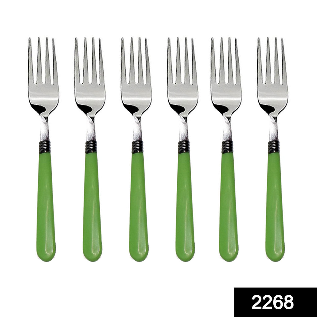 2268 stainless steel forks with comfortable grip dining fork set of 6 pcs