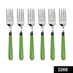 2268 stainless steel forks with comfortable grip dining fork set of 6 pcs