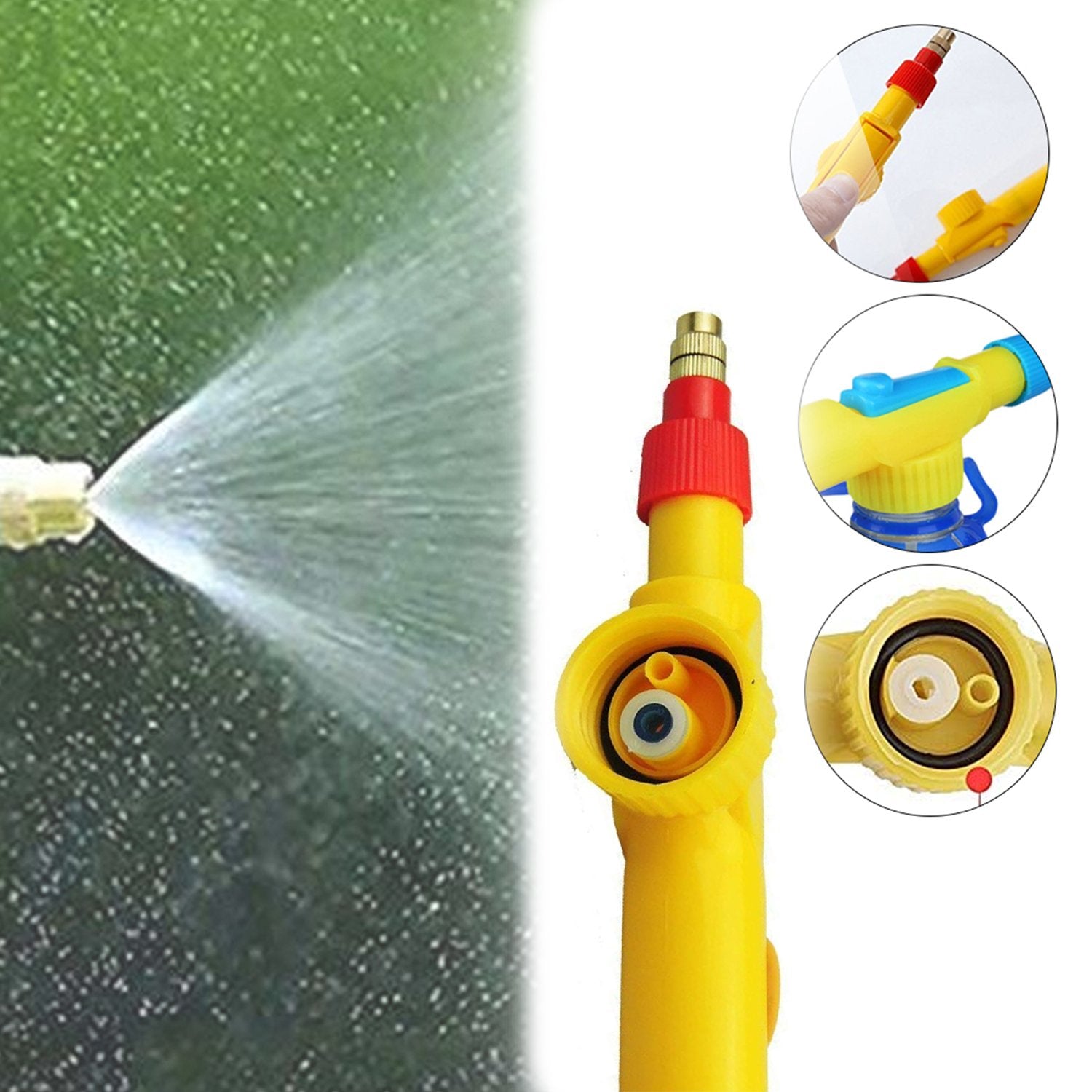 ambitionofcreativity in gardening tools bottle sprayer for plants garden pesticide car wash with adjustable brass nozzle sprayer handheld pump