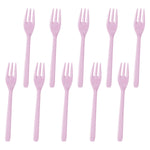set of 10 forks set for party kids melamine serving fork random color