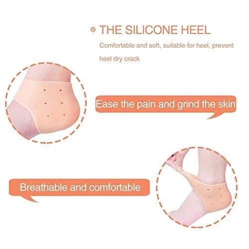 1277 anti crack silicon gel heel moisturizing socks for foot care men women