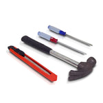 0498 professional utility cutter set 4pcs screw drivers hammer and cutter