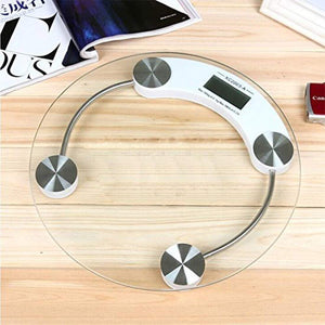 8mm electronic round thick tempered glass electronic digital personal bathroom health body weight weighing scale