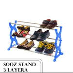 1570 3 layer multipurpose portable folding shoe rack shoe cabinet