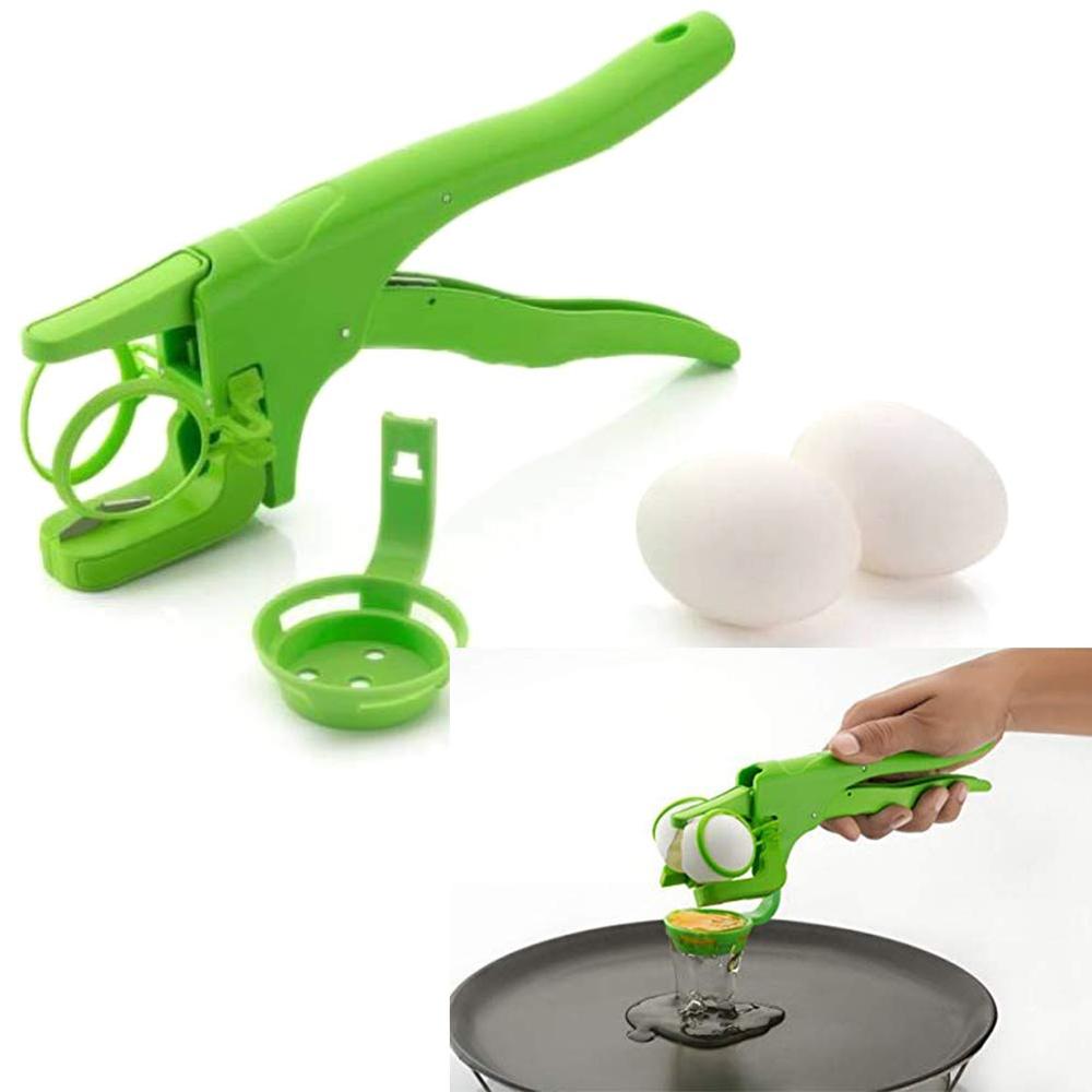 ambitionofcreativity in plastic handheld egg cracker with separator for raw eggs