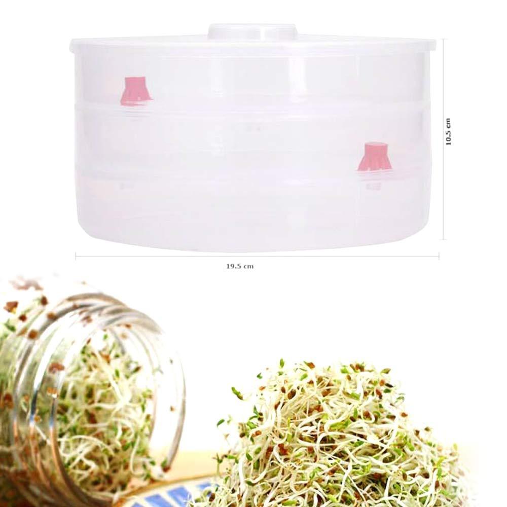 ambitionofcreativity in plastic 3 compartment sprout maker white