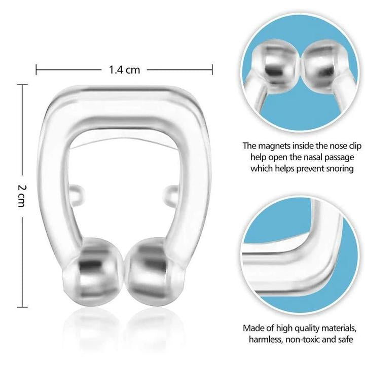 338_snore free nose clip unisex stop snoring anti snore free sleep silicone magnetic nose clip