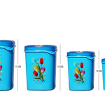 2239 container set for kitchen storage airtight food grade plastic pack of 4 3000ml 1500ml 1000ml 500ml