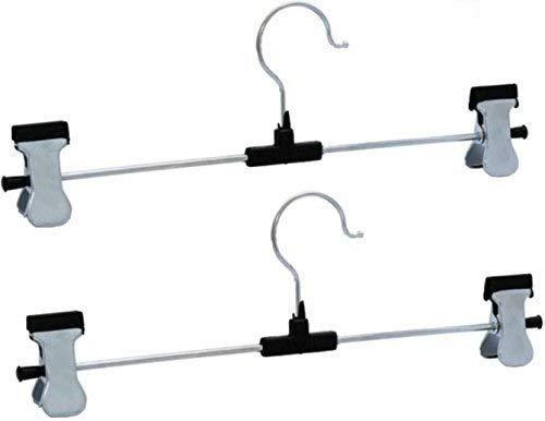 7202 stainless steel hangers with 2 adjustable anti rust clips pack of 12