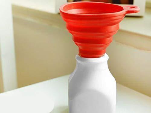 1078 foldable silicone funnel for kitchen uses