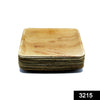 3214 disposable square eco friendly areca palm leaf plate 6x6 inch pack of 25