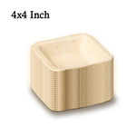 3221 disposable square shape eco friendly areca palm leaf bowl 4x4 inch pack of 25