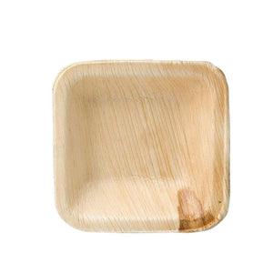3221 disposable square shape eco friendly areca palm leaf bowl 4x4 inch pack of 25
