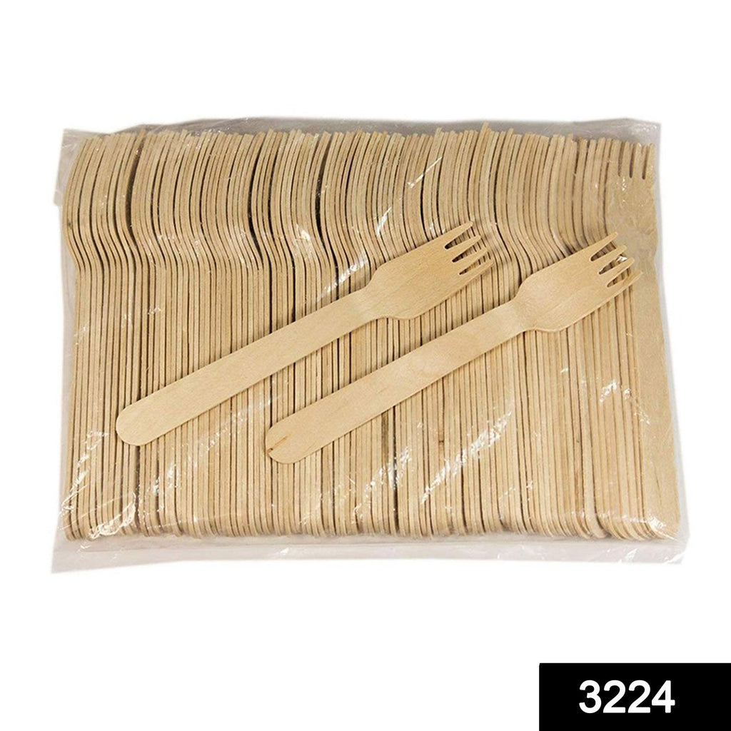 3224 disposable eco friendly wooden fork pack of 100