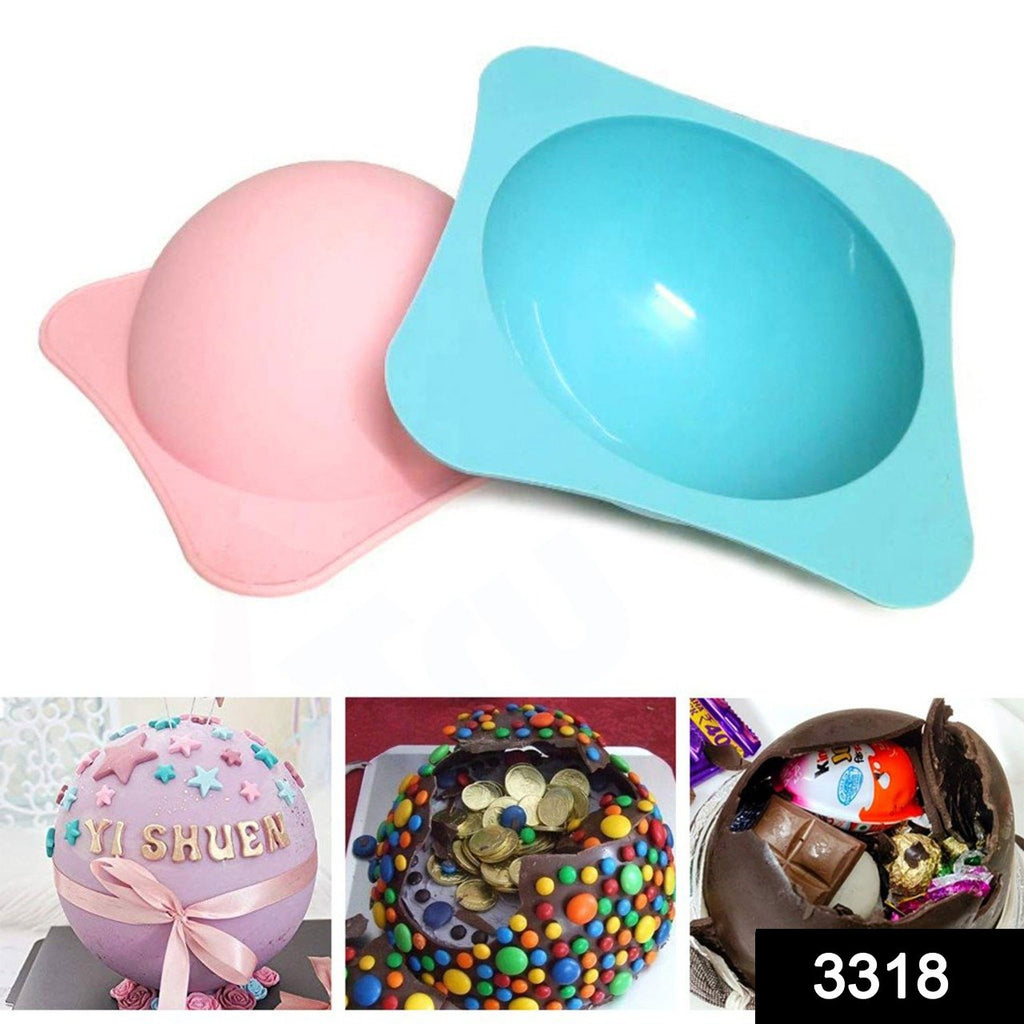 3318 pinata silicon half sphere half round cake mould