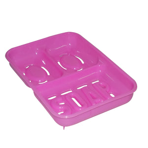 654 3 in 1 plastic soap box for bathroom and sink organizer multicolour