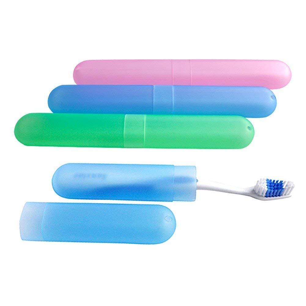 0785 plastic hygienic toothbrush travel portable case 4 pcs