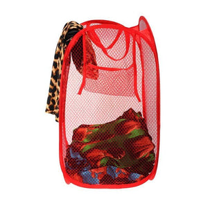 ambitionofcreativity in laundry hamper mesh fabric for ventilation foldable storage pop up clothes basket