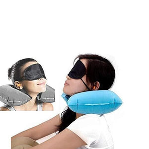 buyerzone cotton and polyester 3 in 1 air travel kit with pillow ear buds and eye maskassorted 1