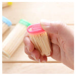 1095 simple wooden toothpicks with dispenser box