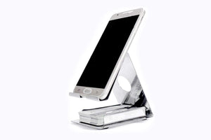 mobile phone metal stand holder for smartphones and tablet antique silver