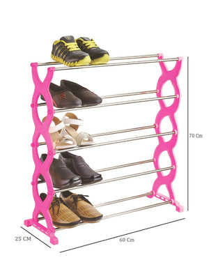 0520 stackable 5 layer folding shoe rack