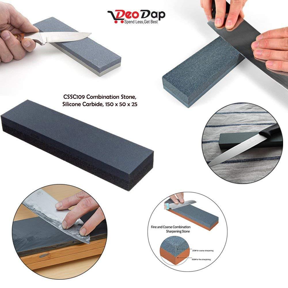 silicone carbide combination stone for sharpening both knives and toolsmulticolour