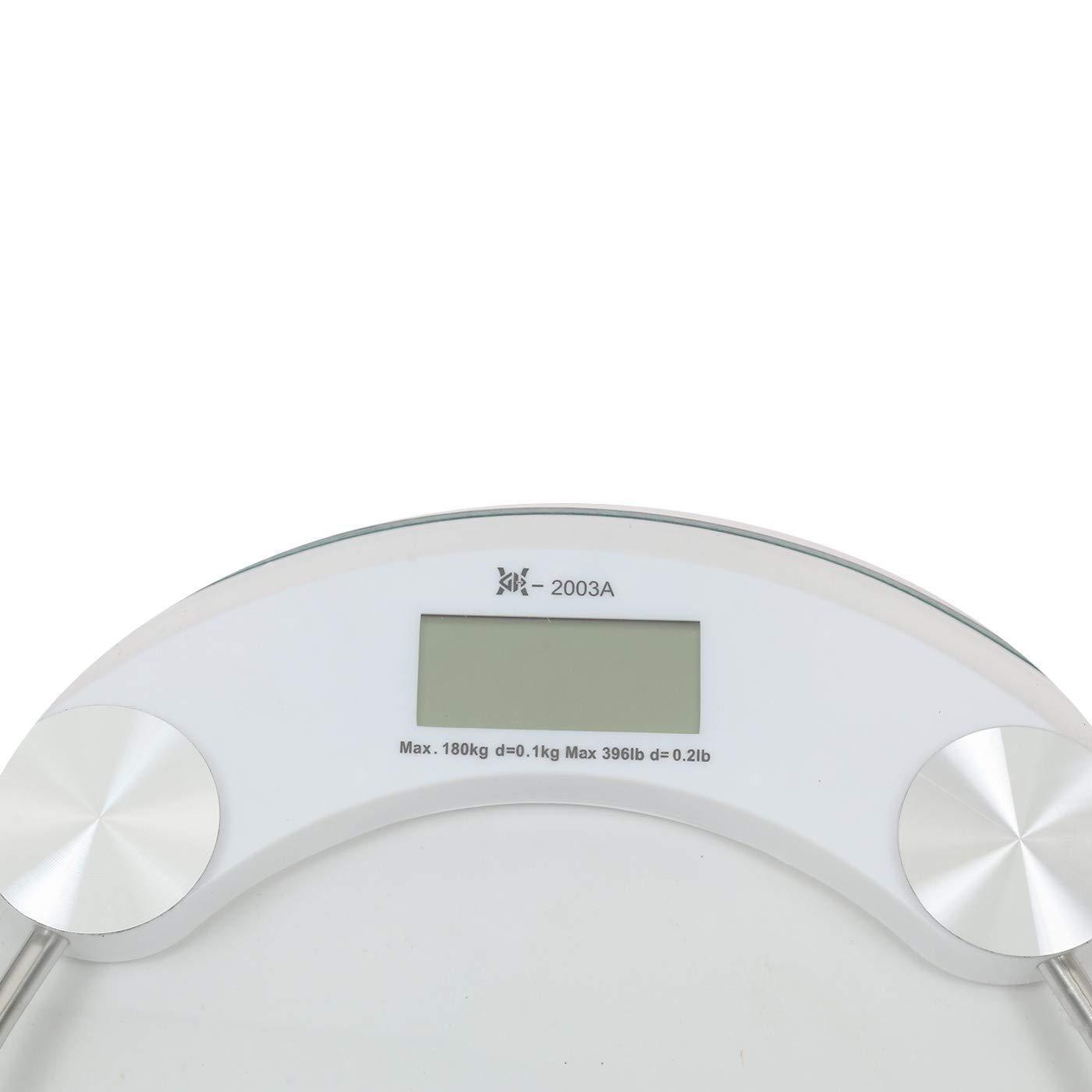 8mm electronic round thick tempered glass electronic digital personal bathroom health body weight weighing scale