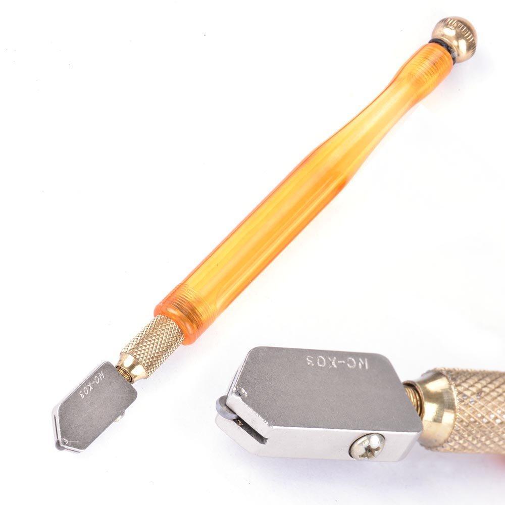 antislip metal handle steel blade oil feed glass cutter cutting tool