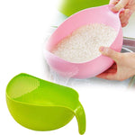 kitchen rice bowl plastic fruit bowl thick drain basket with handle washing basket for home kitchen supplies high quality