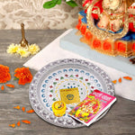 silver plated pooja thali