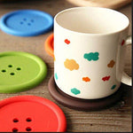 2148 silicone button coasters coffee mat pads place mat holder tea cup cushion