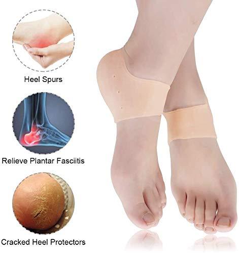 1277 anti crack silicon gel heel moisturizing socks for foot care men women