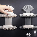Soap Holder - Shell Shape Wall Mounted Double Layer Soap Case Holder