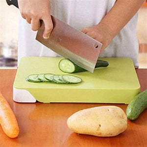 Stainless Steel Kitchen Knife Set with Wooden Chopping Board