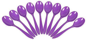 ambitionofcreativity in fancy spoons set of 10 units plastic spoons colourful spoons purple