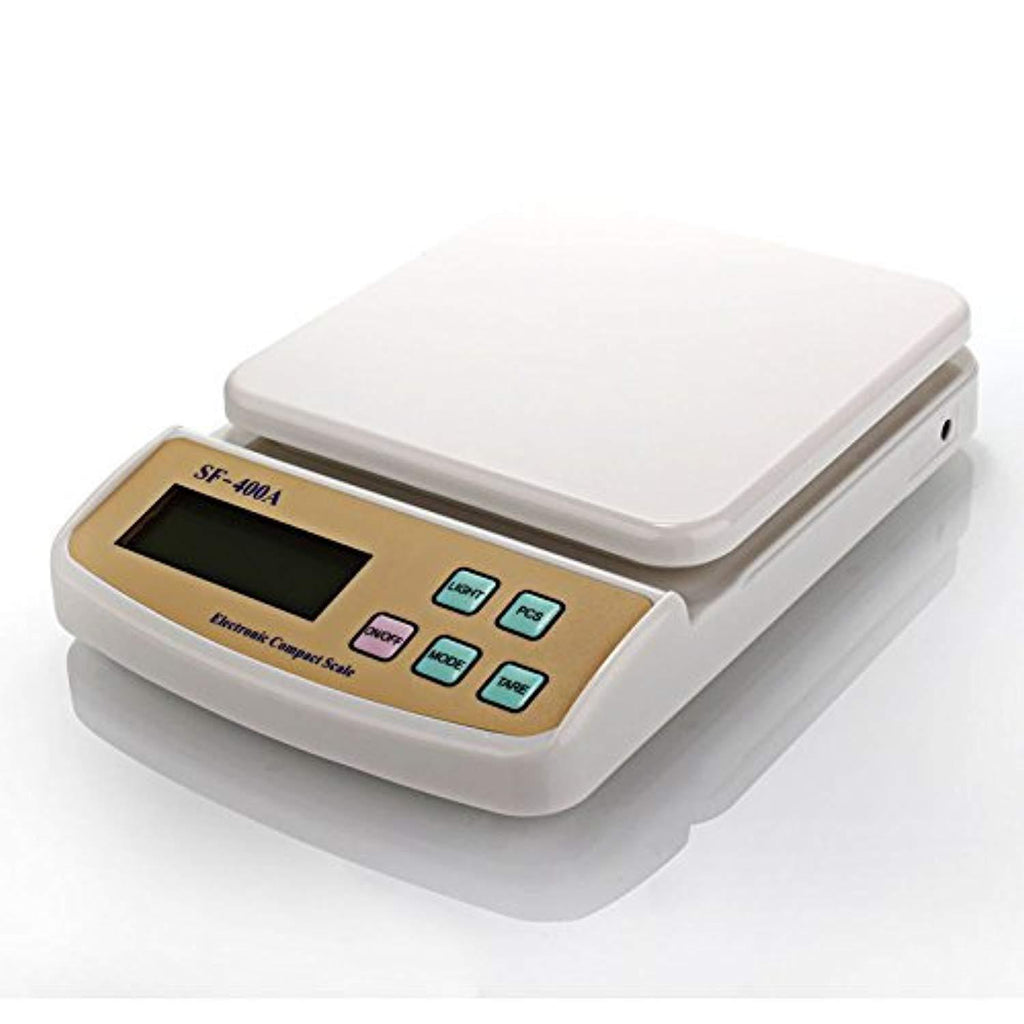 0869 Atom A122 Electronic Kitchen Digital Weighing Scale (SF-400A), White