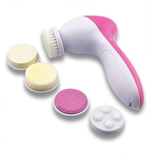 buyerzone 5 in 1 smoothing body face beauty care facial massager pink